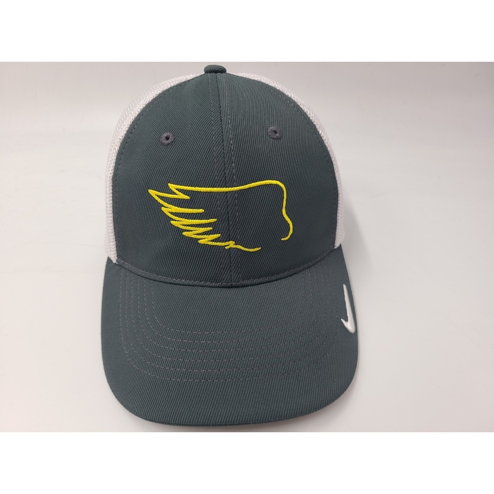 DeKalb Corn Seed Nike Golf Mesh Flex Fitted S-M Hat Cap Farm Ag Men Gray White